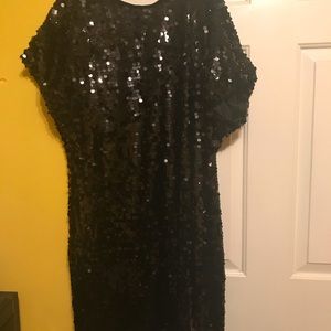 Black sequined dress!
